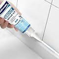 Grout Repair Kit, 2 Pack White Grout Filler Tubes, Grout Sealer for Bathroom Shower Kitchen Floor Tile, Fast Drying Tile Grout Paint, Restore and Renew Tile Joints Line, Gaps, Replace Grout Pen(White)