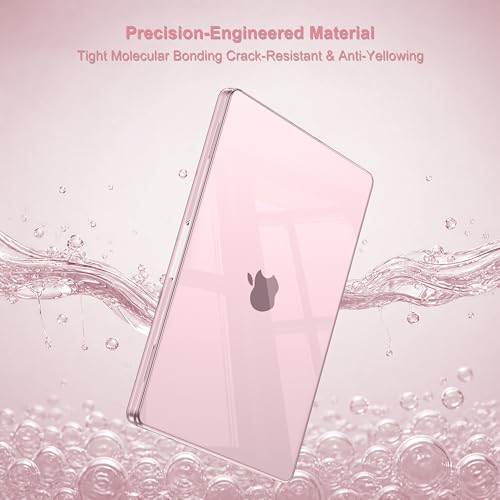 Image of MOSISO Compatible with MacBook Pro 14 inch Case 2025 2024 2023 2022 2021 M5 M4 M3 M2 M1 A3434 A3112 A3185 A3401 A2918 A2992 A2779 A2442, Hard Shell&Keyboard Cover&Screen Film&Pouch,Rose Pink