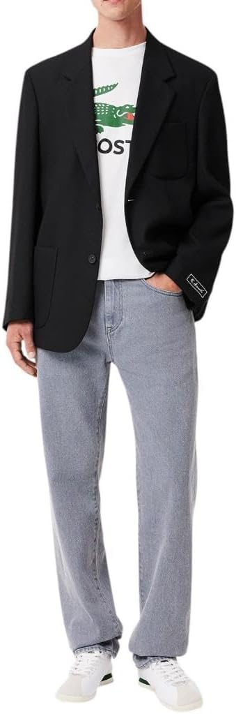 Lacoste Unisex-Adult Regular Fit Short Sleeve Crew Neck Tee Shirt W/Large Croc & Lacoste Graphic on The Front of The Chest - Image 4