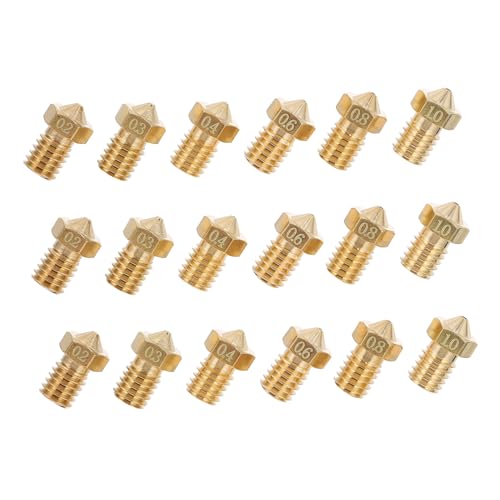 JEWEDECO 30pcs Brass Printer Nozzle Thread Nozzle Kit Replacement for Printer Accessory
