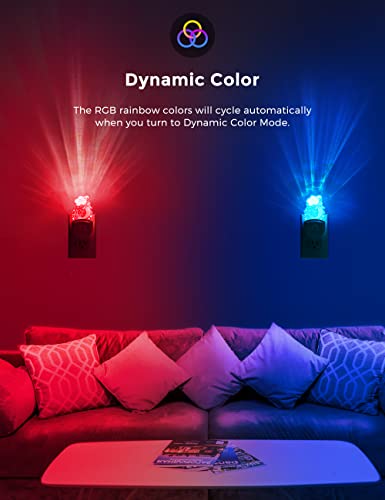 Lohas Mermaid Night Light For Girls, Kids Plug Into Wall Lights, 8-Color Changing, Dusk To Dawn Sensor Plug In Led Nightlight, 3 Lighting Modes, Rgb+Soft White 3000K Ideal For Kids Room, Bedroom Decor #TOP4