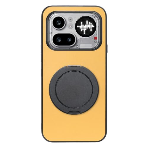 LOOF RING-SHELL �{�v ���U�[ �X�}�z�����O �X�}�z�P�[�X for Nothing Phone (4a) Pro �p �P�[�X �J�o�[ �����O �����O�t�� �X�g���b�v�z�[�� �X�^���h �����h�~ �V���v�� �ϏՌ� ���^ �y�� leather [�C