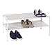 Seville Classics 2-Tier Resin Slat Utility Shoe Rack, White
