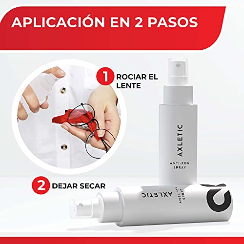 Axletic® Spray Antivaho Gafas - 100ml - Fácil de Usar, Efecto Duradero y Formato Portátil - Ideal para Gafas Graduadas, Natación, Buceo, Esquí, Casco Moto - Anti Fog Spray - imagen 4