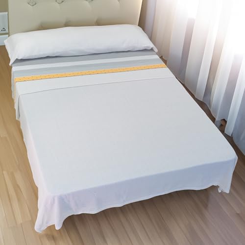 H HANSEL HOME Juego de Sábanas Termicas 3 Piezas Pirineo para Cama de 90x190cm, Sábanas Polares de Invierno Ultra Suave, Incluye Sabana Bajera + Encimera + Funda de Almohada - Puntos Amarillo