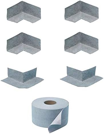 Wedi 4x Inside, 2x Outside Preformed Seamless Fleece Laminated Corners, and 10M Wedi Polyethylene Waterproofing Membrane Strip