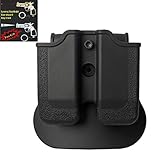 IMI-Z2030 MP03 Double Magazine Pouch for Sig Pro 9 mm, Sig Sauer 226, 229, MK25 + Laser & Flashlight Gun Shaped Key Chain. (Black)