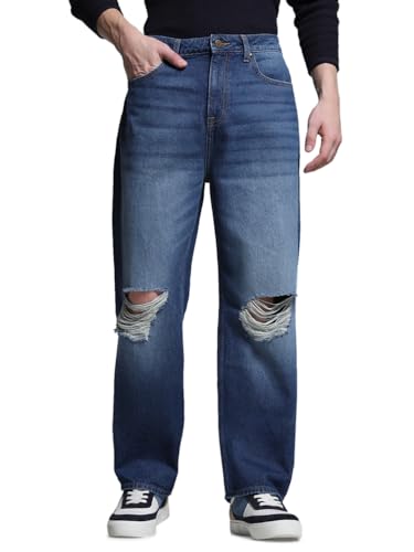 Image of Jack & Jones Men's Loose Fit Jeans | High Rise | Jeans for Men