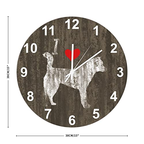 Horloge Kishu Ken cadeau idéal en bois pour propriétaire de chien - 3