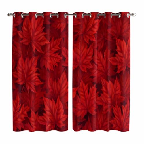 Maple Leaf Curtains 84 Inches Long for Living Room 2