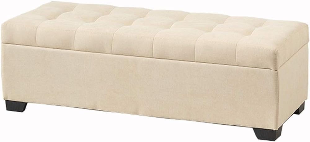 Meuble à chaussures gain de temps avec pouf coffre beige de rangement
