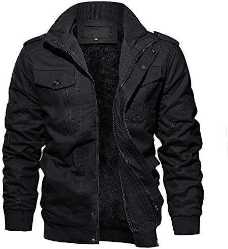 Cargo Jacket Men Lightweight Windbreakers Cotton Jacket Men Winter Jacket Bomber Jacket Men Fleece Lined Jacket