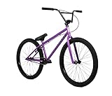ELITE BICYCLES BMX Bicycle 18'', 20'' & 26'' Model Freestyle Bike - 3 Piece Crank (Purple Out-Law 4130, 26'')
