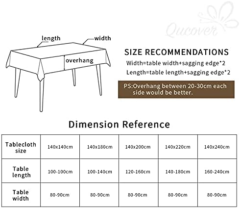 Qucover Large Tablecloths Rectangular Wipe Clean 137x240cm Nordic Light Grey Oil-proof Waterproof Plastic PVC Tablecloth Wipeable for Kitchen Picnic Outdoor Indoor
