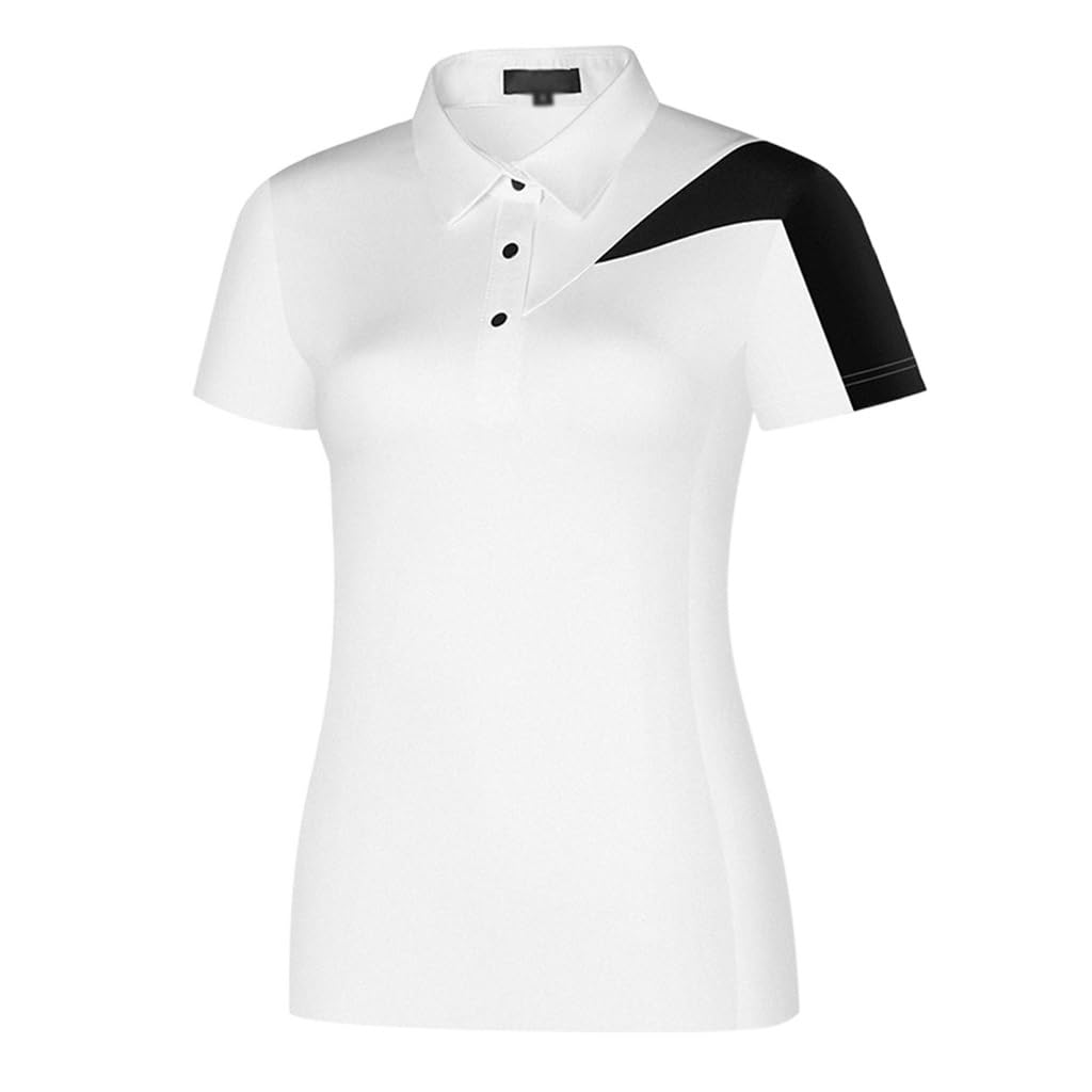 Polo Golf Mujer Camiseta de Tenis Ligera de Manga Corta y Secado Rápido Negocios Casual Verano Tops