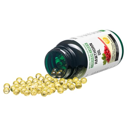 Siberian Green Lot de 200 capsules d'huile de graines d'aubépine sauvages récoltées Sibérie Altaï pressées à froid non raffinées