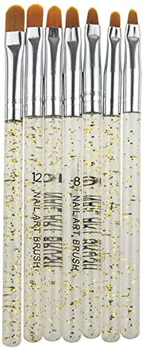 7 pcsGel Acrylic Nail Brush Nail Art Tips Builder Brush Nail Painting Brush Pen Beauty Tools Set Professional