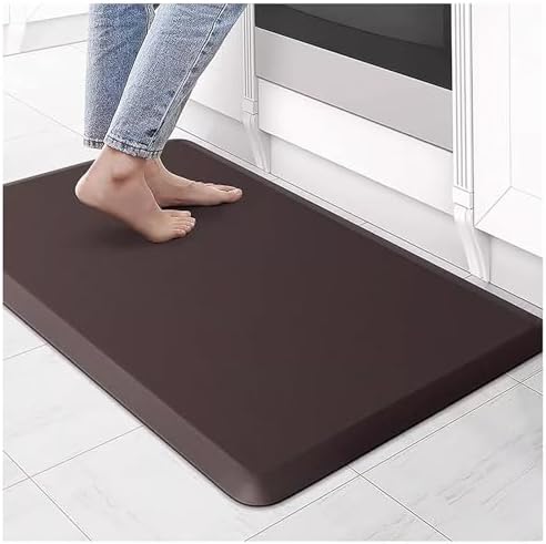 Premium Anti-Fatigue Mat, Thick Non-Slip Waterproof Kitchen & Office Floor Mat, 44x150cm (17.3x59.1in) (Brown, Gray, Black, Blue)