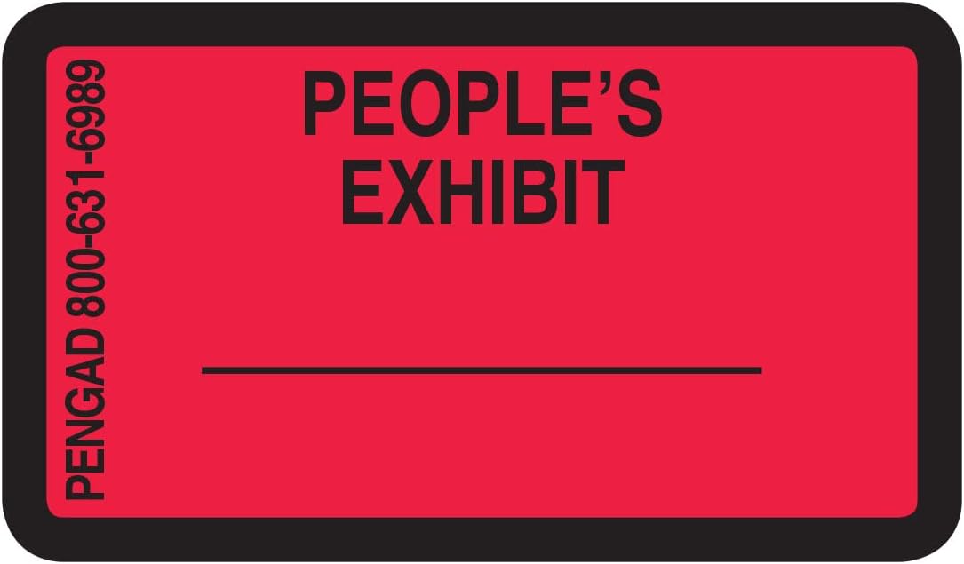 Amazon.com : Legal Exhibit Label Stickers, 7/8 x 1-1/2 inches, 480 ...