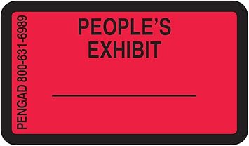 Amazon.com : Legal Exhibit Label Stickers, 7/8 x 1-1/2 inches, 480 ...
