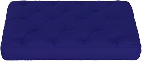 Miniatura 5 de Royal Sleep Products by The Futon Factory - Colchón de futón de espuma de 6 pulgadas, funda azul sólido, tamaño matrimonial, espumas certificadas