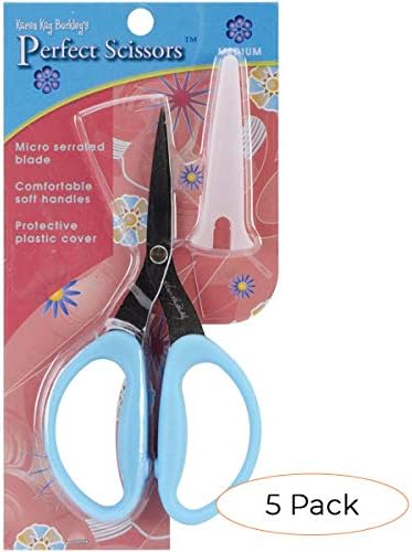 Karen Kay Buckley 6-Inch Perfect Scissors, Blue Bundle with Fabric Fuse Liquid Adhesive, 2.1 FL Oz