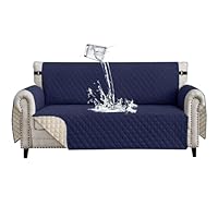 Lydevo Bankhoes, 3-zits, waterdicht, antislip, bankovertrek met armleuningen, bankhoes, krasbestendig, omkeerbaar, doorgestikt, voor huisdieren, katten en honden, zwart