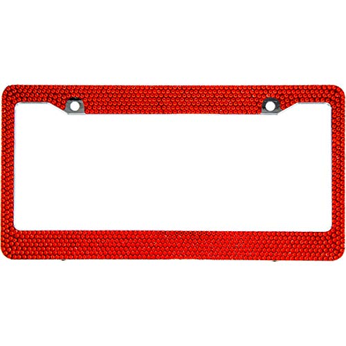 Blvd-Lpf Obey Your Luxury CPCLPF001-RED Crystal Rhinestone License Plate Frame thumb #2