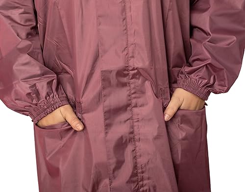 Image of THE DRY CAPE ; LET IT RAIN Women's Waterproof Rain Coat | Packable, Full Length with Hood & Pockets | Urban Commuter Rainwear