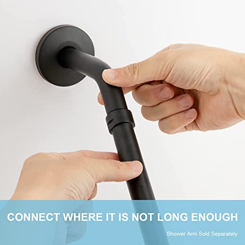Offo Shower Head Extension Arm, 10 Inches Shower Arm Extension Shower Head Extender Made Of 304 Stainless Steel Shower Pipe Extension, Matte Black #TOP1