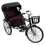 Juguete de bicicleta para dedos: la forma vintage de jinrikisha agrega una sensación de naturaleza hogar y mejora la decoración del juguete interior.