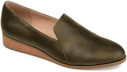 Journee Collection Women's Comfort Foam™ Taite Sliver Wedge Olive 6.5 Medium Womens US | Image 1