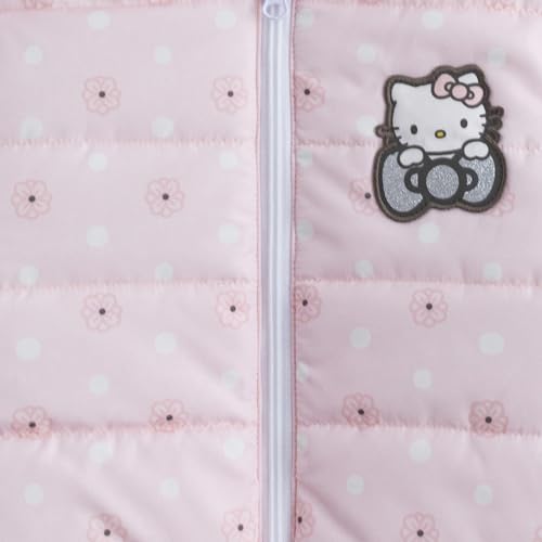 Hello Kitty Sanrio Girls Hooded Puffer Jacket with Ears for Toddler and Big Kids4
