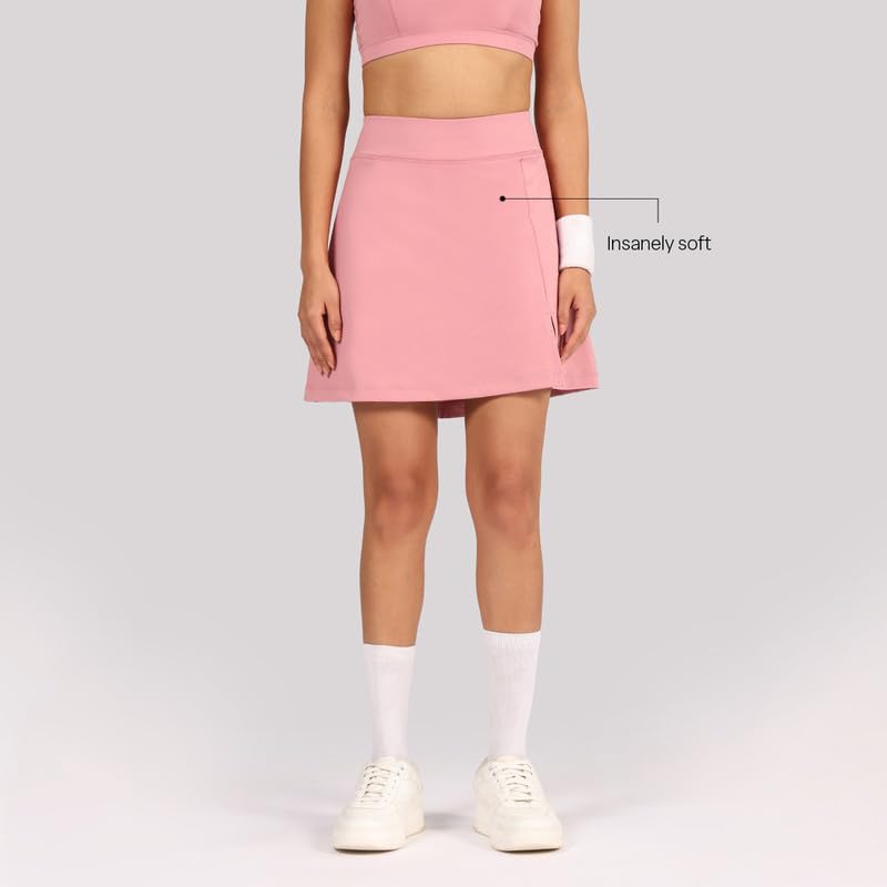 Image of BlissClub Ultimate Skorts | in-Built Shorts | Side Pocket | Side Slit at Hem | Invisible Back Pocket | CloudSoft TM Fabric