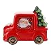 Tomaibaby Noël Veilleuse Père Noël en Voiture Figurine LED Veilleuses Auto Crépuscule à L'aube Capteur Lampe Bureau Poupée Ornement pour Décoration de Table de Vacances (Rouge)