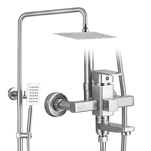 Mitigeur de douche moderne en acier inoxydable avec colonne réglable - 2