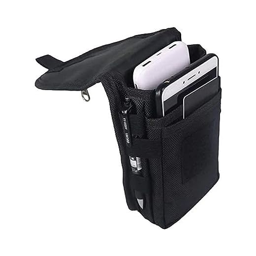 Dual Cell Phone Pouch/Holsters for Men Belt, Multi-Purpose Phone Case Belt Pouch Carrying Case, Men's Waist Pocket for Hiking,Rescue,Working