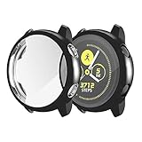 Fyoung Screen Protector Cover Case for Samsung Galaxy Watch Active Case, All Around Ultra-Thin Soft TPU Touch Screen Protector Bumper Cover Case for 2019 Samsung Galaxy Watch Active Smartwatch (Black
