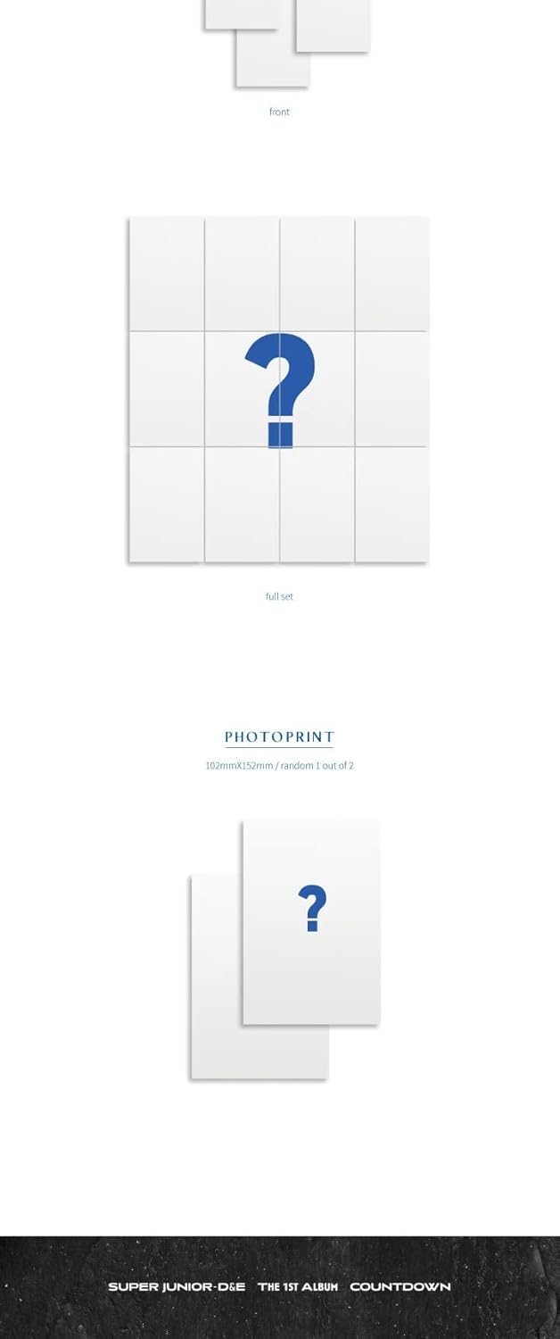 SUPER JUNIOR D&E COUNTDOWN 1st Album Random Version CD+128p PhotoBook+1p PhotoCard+1p PhotoPrint+Message PhotoCard SET+Tracking Kpop Sealed