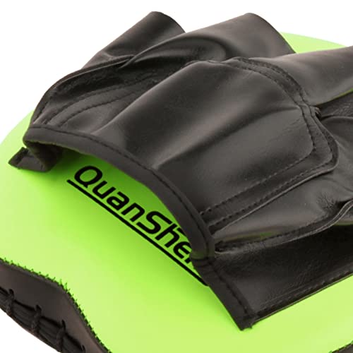 Boxing Punching MMA Mitts PU Leather Hand Target for Thai Kick Karate Green, 17x19 cm