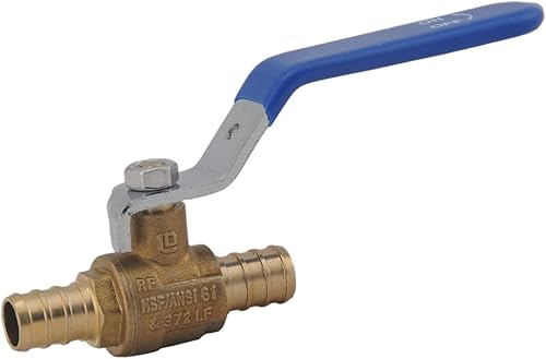 Miniatura 6 de Válvula PEX de 12 pulgada, válvula de bola de cierre de puerto completo de latón, mango de 14 de giro, válvula de agua PEX con certificación UPC