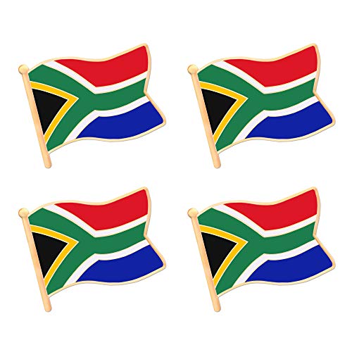 ALEY South Africa South African Flag Lapel Pin Decorations (4 Pack)
