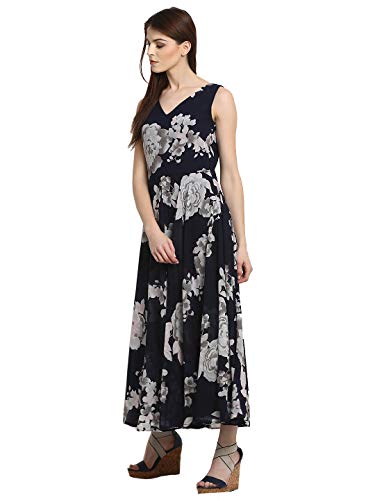 Image of Rare Women's Polyester A-Line Maxi Casual Dress