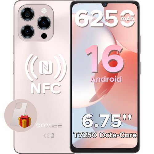 DOOGEE Note 58 Pro Smartphone Android 16, (8+24)GB+256GB/TF 2TB Cellulari, 6250mAh Telefono Cellulare, 6.75' 90Hz Octa-Core Telefoni,16MP+8MP/Fingerprint/Face ID/4G Dual SIM/Widevine L1/OTG/Tipo-C/NFC