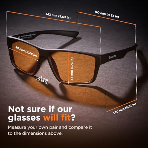 Image of Horus X • Blue Light Glasses Men Women | Blue Light Blocking Glasses for Screen Anti-Fatigue Eye Migraine | Gaming Amber V2