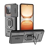 Kukoufey Compatible avec Vivo iQOO Z10 Turbo Pro, avec couvercle d'objectif d'appareil photo coulissant compatible avec Vivo iQOO Neo 10 5G ‎I2405/Y300 GT V2452GA, étui noir