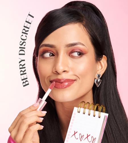 Image of House Of Makeup Non-sticky gloss | High-shine lip gloss for pigmented lips | Lip gloss with hyaluronic acid | Zero stickiness (Berry Discreet)