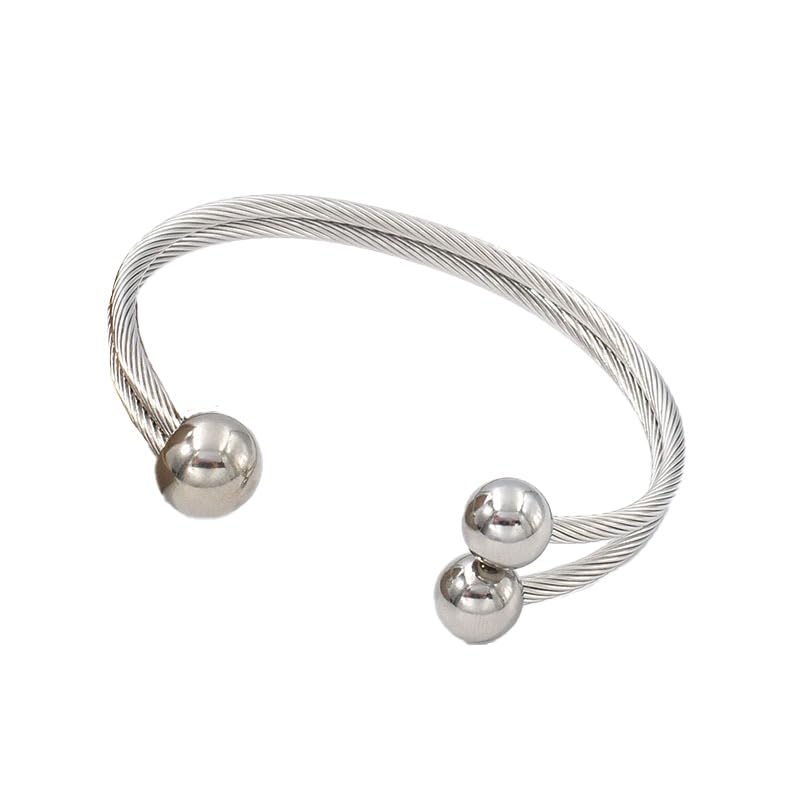 Luxx Open Cuff Silver Bangle Bracelet in a Premium Jewelry Box