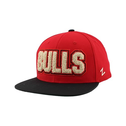 Chicago Bulls NBA Officially Licensed Adjustable Snapback Hat Flat Bill Z11 Retro Chenille