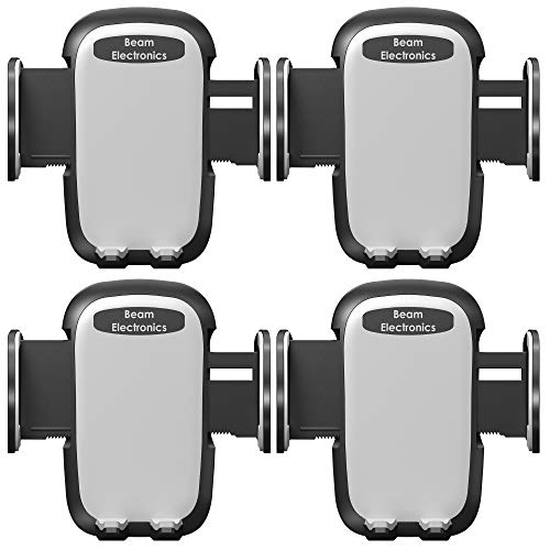 Beam Electronics (4 PACK) Universal Smartphone Car Air Vent Mount Holder Cradle Compatible with iPhone X 8 8 Plus 7 7 Plus SE 6s 6 Plus 6 5s 5 4s 4 Samsung Galaxy S6 S5 S4 LG Nexus Sony Nokia and More